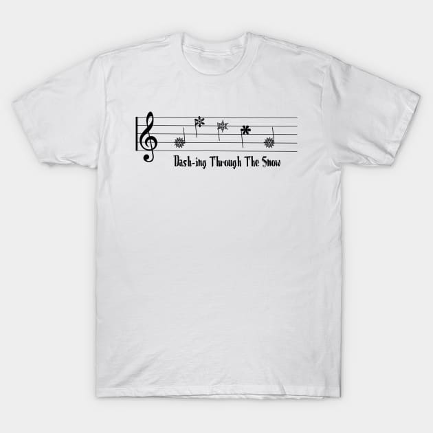 Snowflake Serenade (Dashing Through The Snow) T-Shirt by StillInBeta